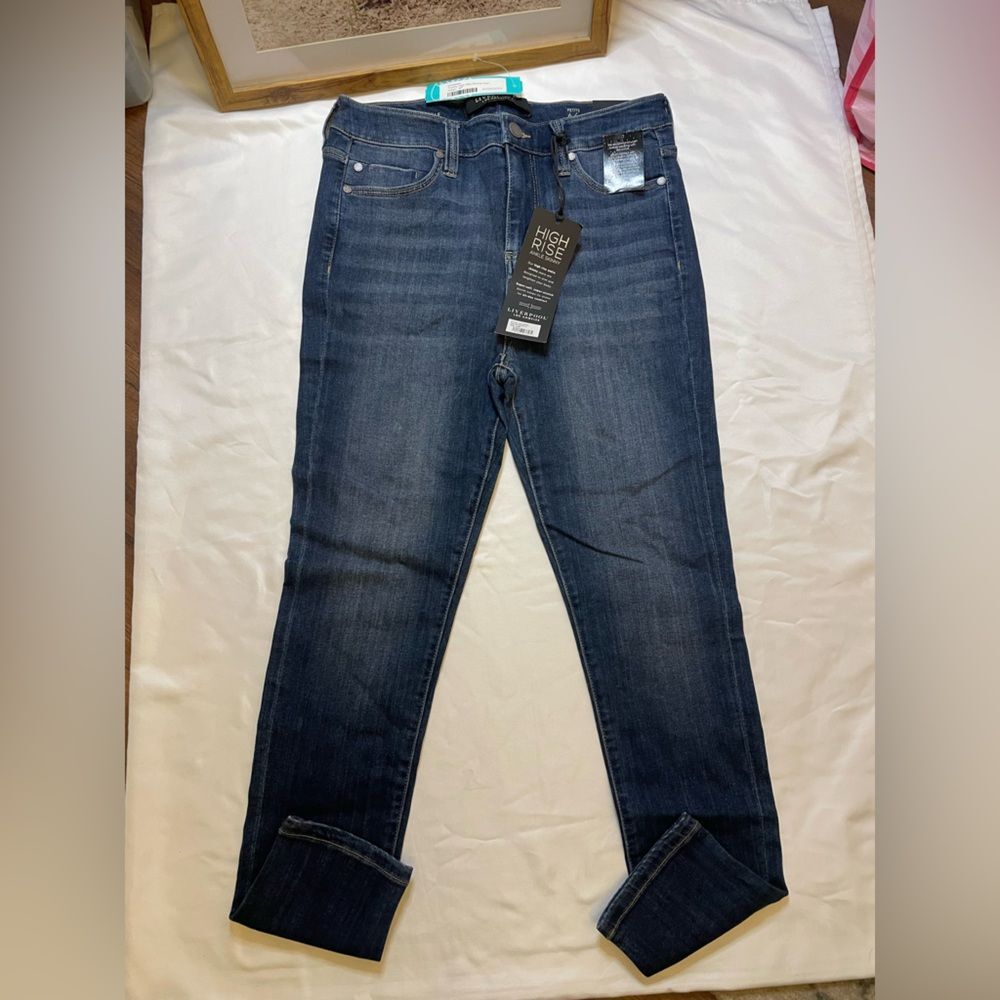 NWT LiverPool size petite 28 long high rise ankle skinny jeans